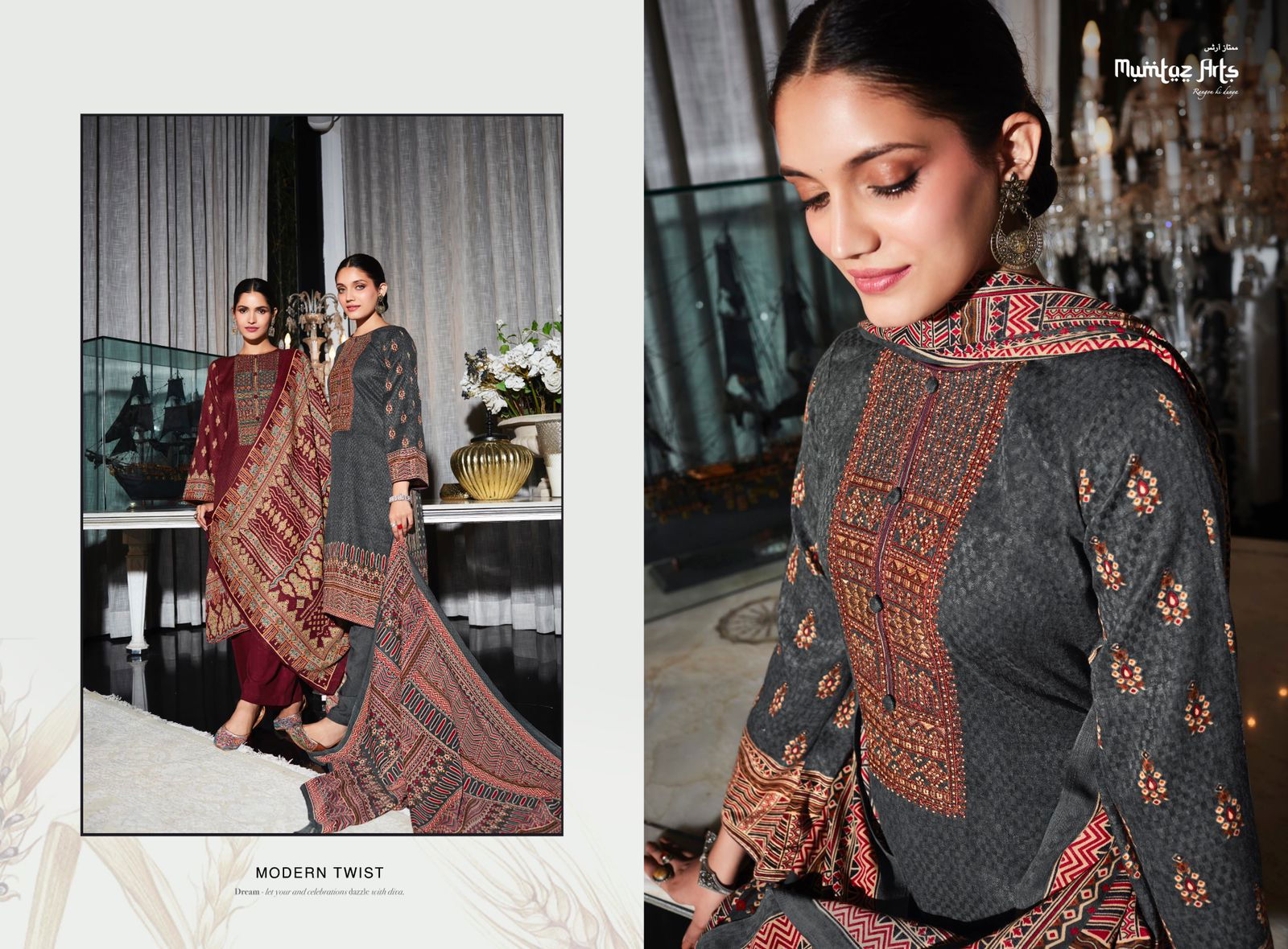 Mumtaz Mehr Pashmina Casual Wear Wholesale Dress Material Collection